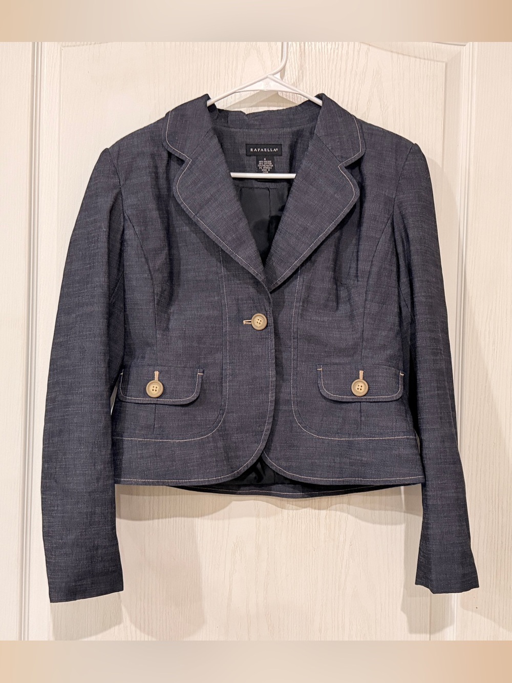 FINAL PRICE Rafaella Dark Denim-Look Navy Blazer